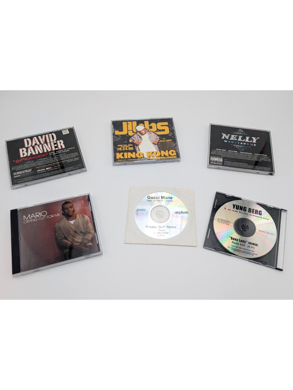 Y2K Rap R&B Promotional CD Lot Nelly Gucci Mane Jibbs Mario Yung Berg - RARE